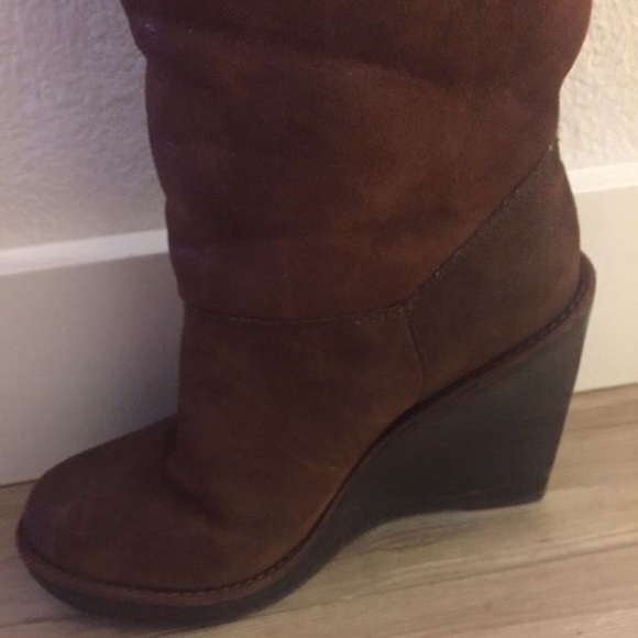 Michael Kors Suede/fur wedge boots - Picture 3 of 5